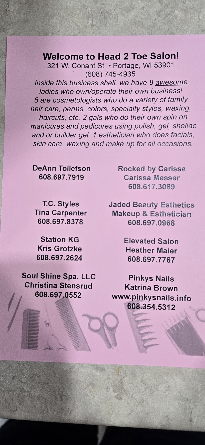 Head 2 Toe Salon, beauty salon in Portage, WI, photo 3 of 10