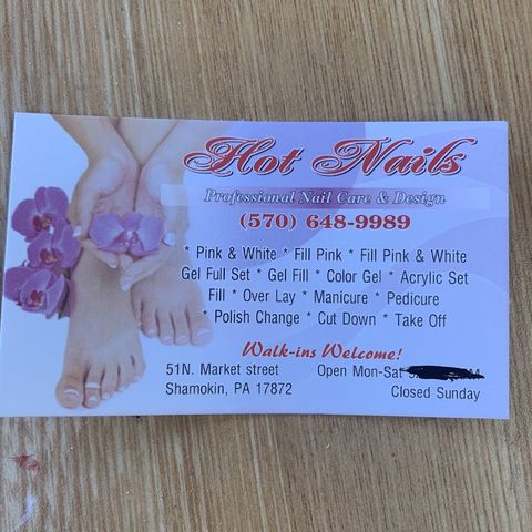 Hot Nail Salon, nail salon in Shamokin, PA